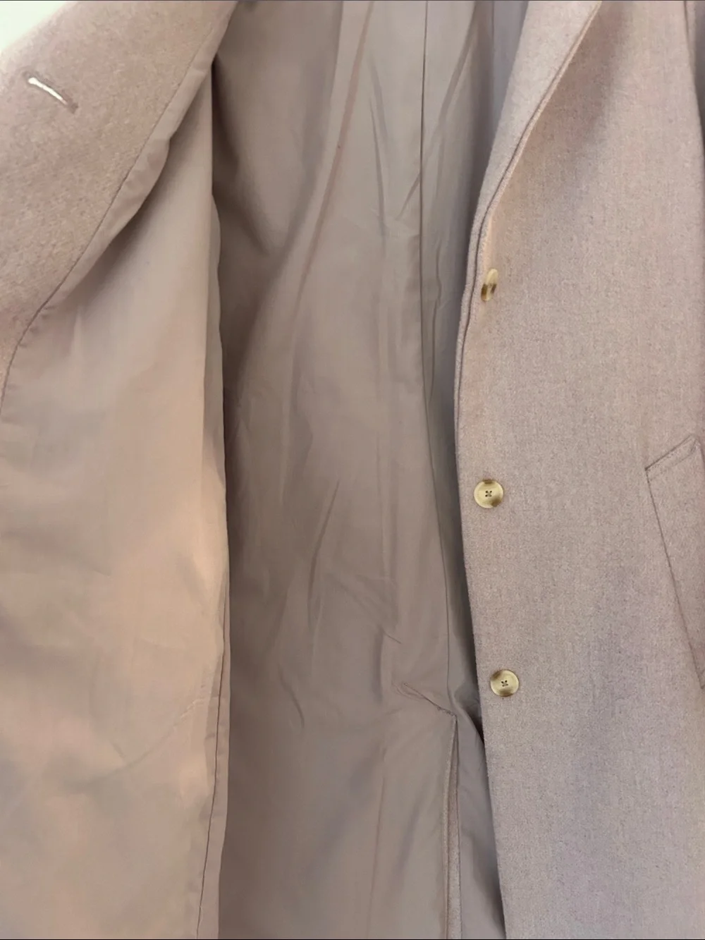 Abercrombie & Fitch Dusty Rose Single-Breasted Trench Coat